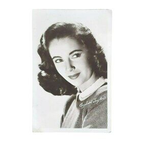 1950`s Elizabeth Taylor Postcard W/Stamped  Signature
